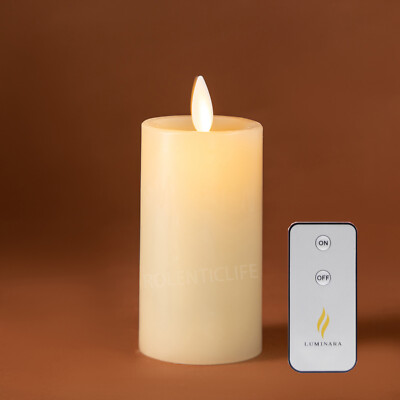 1PCS Luminara Flameless LED Wax Candles ,Remote Moving Wick1.75'' × 3''