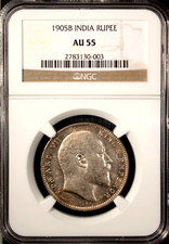India Rupee 1905 B NGC AU 55 Silver Bombay Mint King Edward VII