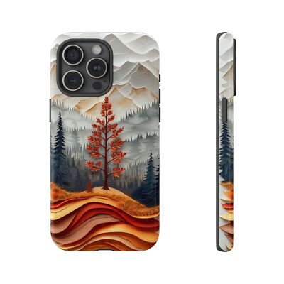 For iPhone / Galaxy / Pixel | Phone Ink Case - Fall Autumn Tree Pine Forest