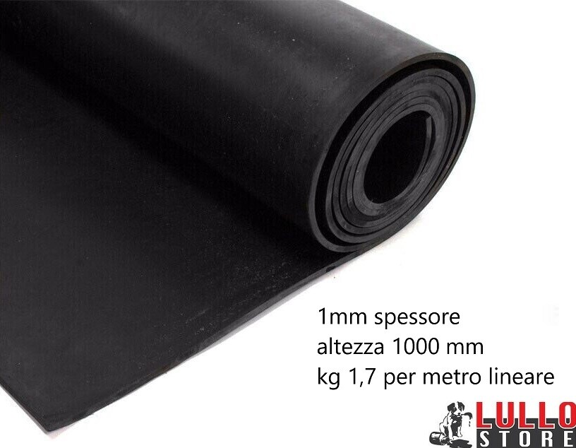 Foglio Di Gomma Naturale Con Tela - 100x140 Cm, Spessore 4 Mm, Nero, Flessibile E Resistente - Foto 3