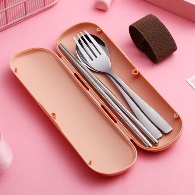 4Pcs Edelstahl Besteck Set Löffel Messer Messer Stöcke Flatware Travel box pd 4Pcs Edelstahl Besteck Set Löffel Messer Messer Stöcke Flatware Travel box pd