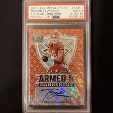 2021 leaf metal draft Trevor Lawrence armed & dangerous Orange rc auto