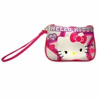 New Multi-Color Zipper Closure Wristlet Hello Kitty Pink Wallet Clutch for Kids
