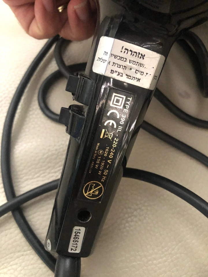 Parlux Hair Dryer Itamar Brand high quality tested works well 220V Hot Cold fan - Image 4 of 4