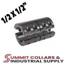 2CC-050-050, 1/2" ID, Rigid Shaft Coupling, Double Split (qty 1)