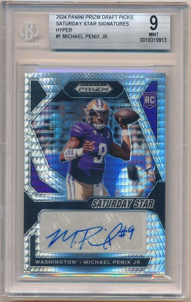Michael Penix Panini Prizm Draft Picks Saturday Star Signatures #SSSMPJ Hyper