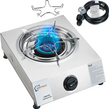 Propane Stove Single Burner Propane Stove 1 Burner 12,000 BTU Auto Ignition G...