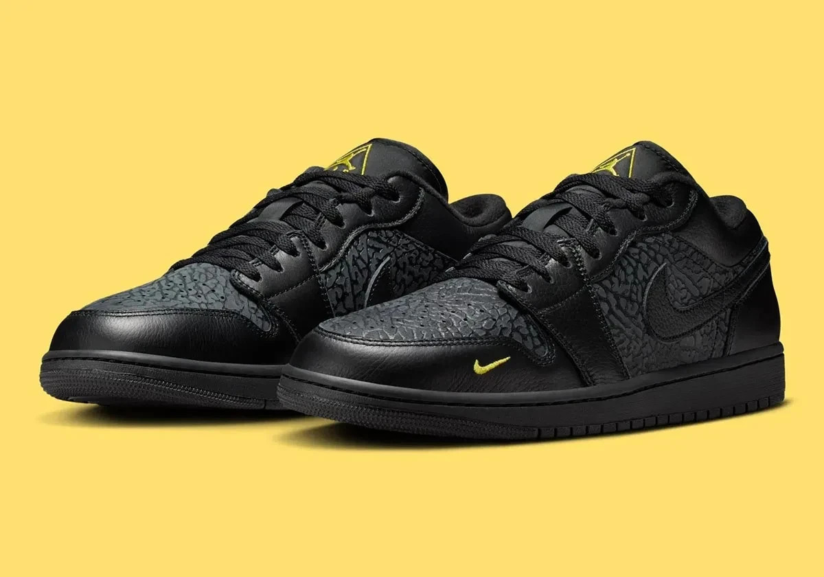 Nike Air Jordan 1 Low SE Shoes Black Anthracite Tour Yellow IM6568
