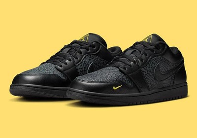 Nike Air Jordan 1 Low SE Shoes Black Anthracite Tour Yellow IM6568