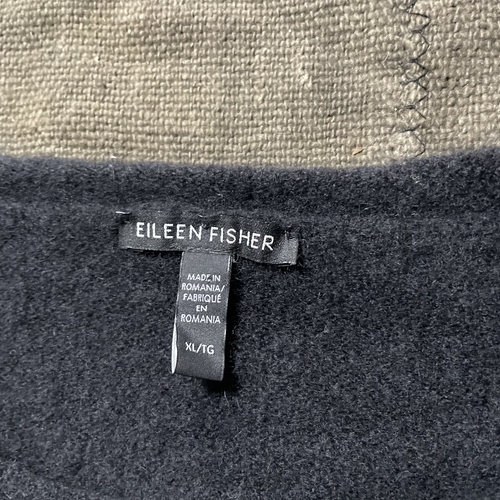 Eileen Fisher Sweater Womens XL Black Cashmere Silk Blend Pullover Soft Knit F23 - Picture 3 of 12