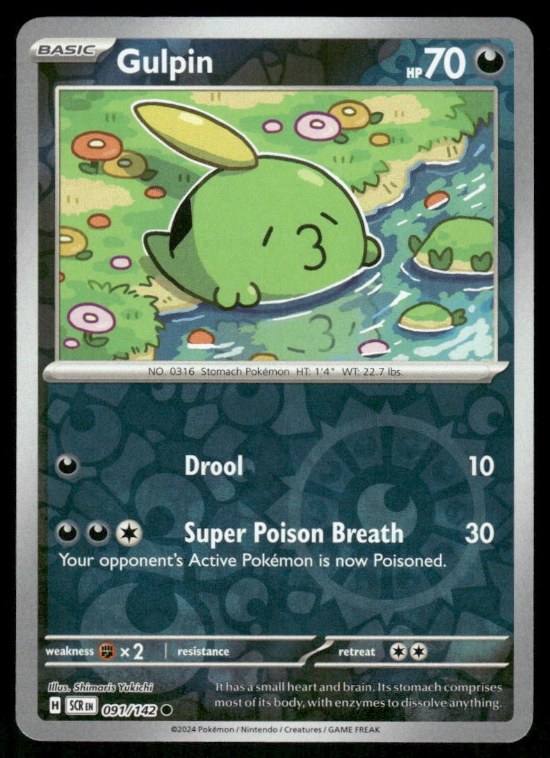 Gulpin 91/142 - Stellar Crown - Reverse Holo Common NM