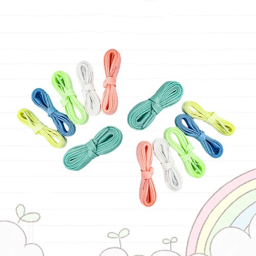 12 Piezas Cordones Luminosos Informales Zapatilla Cordones Colorido Brillante Zapato - Imagen 7 de 12
