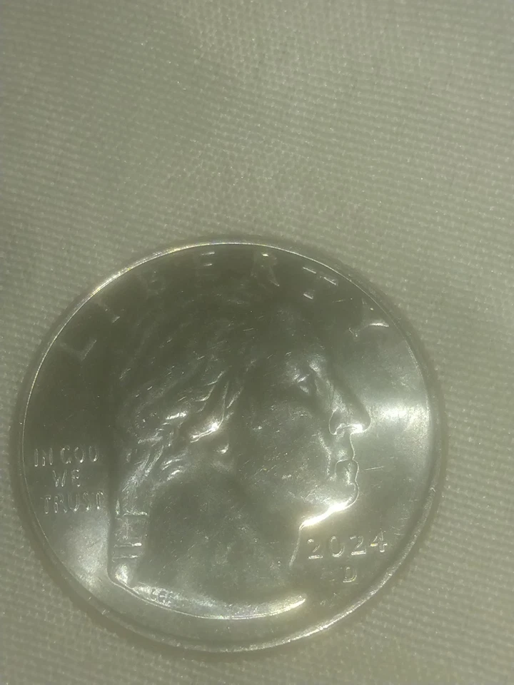 RARO 2024 D Error Rev. Cuarto P. Murray Hope, In Cod We Trust, BONITO Estado Foto 3 de 3