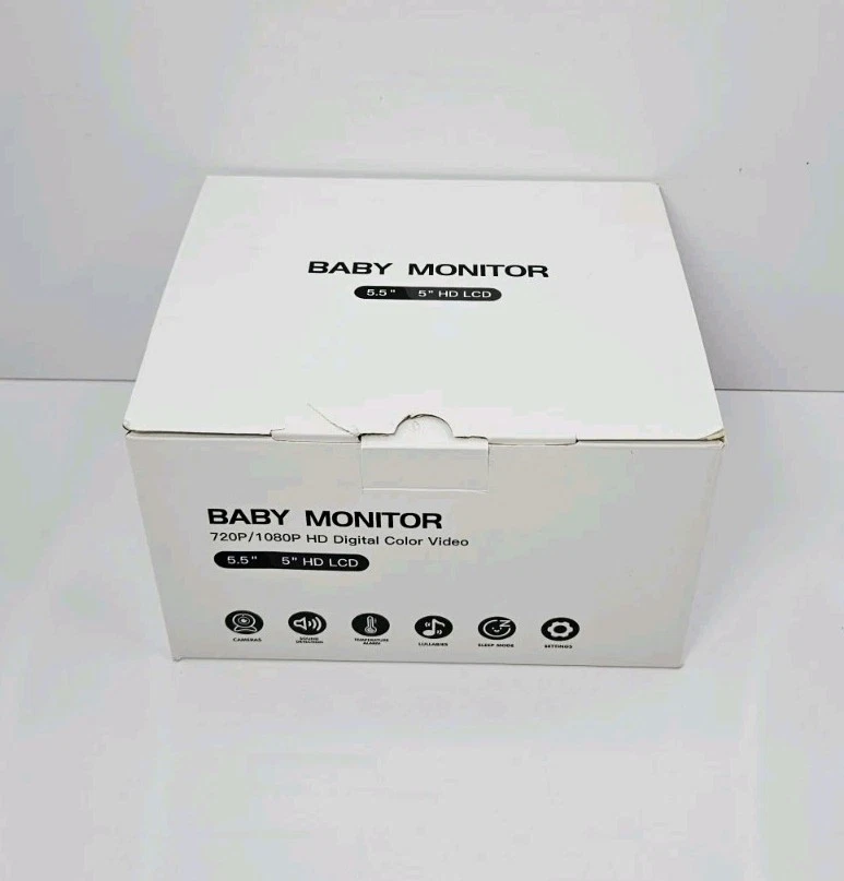 Video Baby Monitor 1080P 5" HD Display Night Vision Two-Way Audio