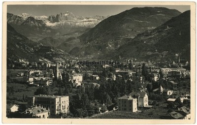 Orig. Foto AK Postkarte Panorama von BOLZANO Bozen Italien gel. Förster 1933