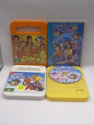 Hi-5 dvd bundle X4 (Team Hi-5, Snow Party, Fun With Friends And Surfing Safari)
