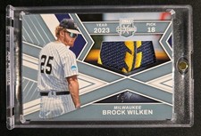 Brock Wilken 2023 Elite Extra Edition ROOKIE RC PATCH 1/1 Milwaukee Brewers 