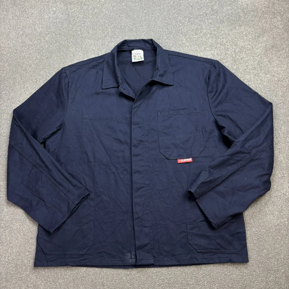 French Jacket Adult Large Blue VTG Work Wear Chore Outdoors Canvas Utility Men