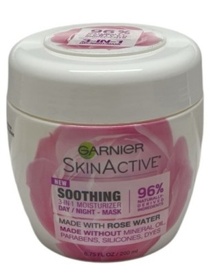 Garnier Skin Active Soothing 3 in 1 Moisturizer Day Night Mask Rose Water 200ml