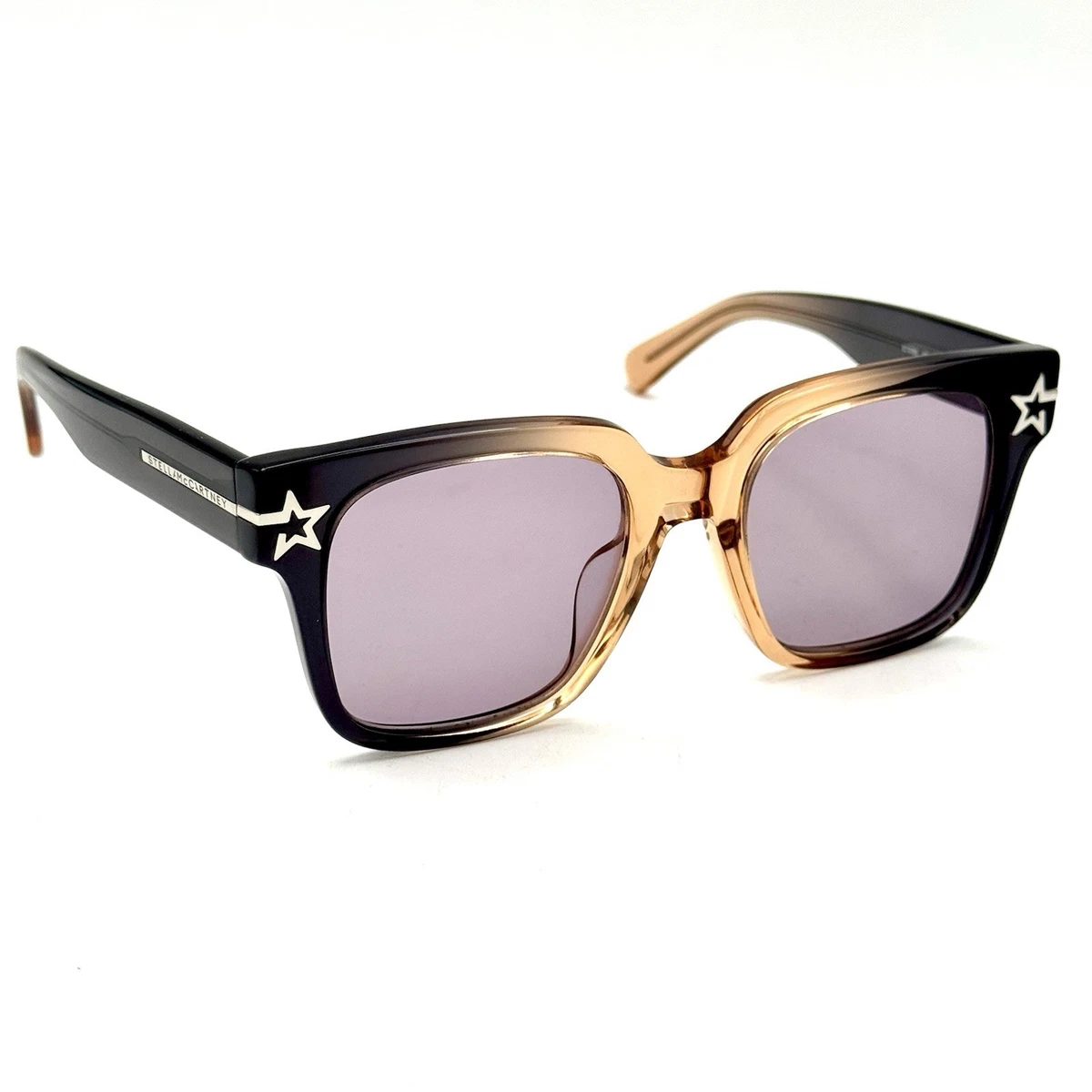 NEW! Stella McCartney Falabella SC0011S Violet Women’s Sunglasses Stella McCartney - Falabella Oval Sunglasses - Glossy Dark  main image 3