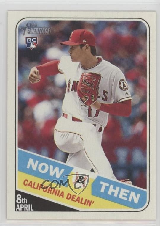 2018 Topps Heritage High Number Now & Then Shohei Ohtani #NT-11 Rookie RC