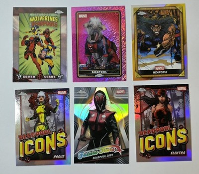 Marvel Fans Lot 2025 Topps Chrome Deadpool Dogpool /299 foil + Wolverine + More
