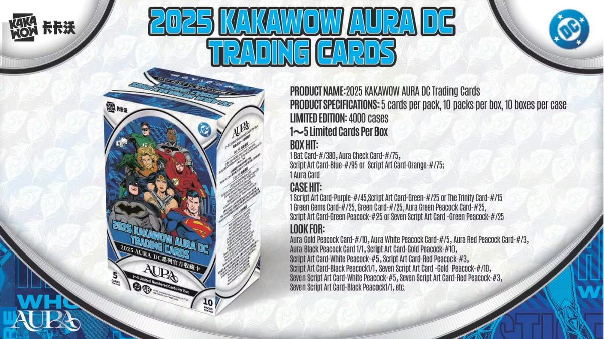 2025 Kakawow Aura DC Trading Cards Standard Hobby Box Sealed