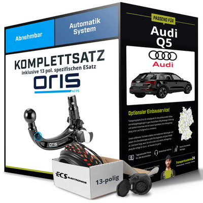 Anhängerkupplung ORIS abnehmbar für AUDI Q5 +E-Satz NEU inkl. EBA