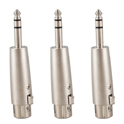 3X  XLR Auf 6,3-mm-Buchse JACK PLUG LEAD-Mikrofon-Patch-Kabel-Adapter T9A21519