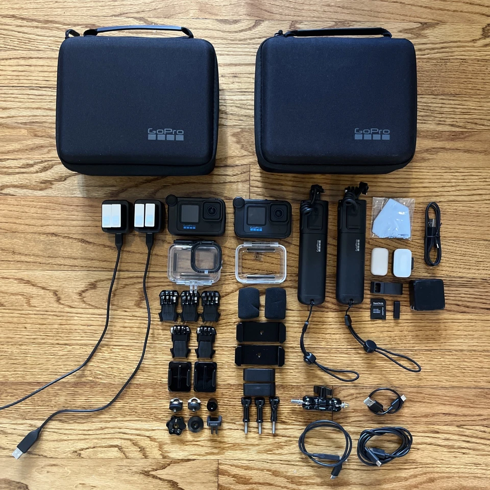 Lot Of 2 GoPro 11 HERO11 Black Camera With Accessories And Case - Image 2 of 4