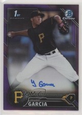 2016 Bowman Chrome Prospects Purple Refractor 14/250 Yeudy Garcia Auto 00jz