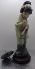 Vintage Lladro China Figure 'Oriental Spring' (4988) : Geisha with Parasol