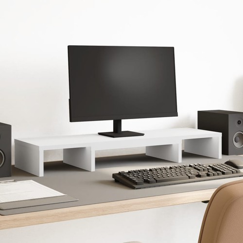 Monitorstandaard verstelbaar 80x24x10,5 cm hout bruin eiken vidaXL - Afbeelding 8 van 129