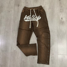Pantaloni Sportivi Da Uomo in Spugna Brillante Con Strass Color Lato High Street