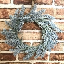 SPRING/SUMMER VINTAGE FAUX 12" LAVENDER WREATH WALL DECOR READY-TO-HANG 