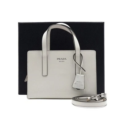 Prada Mini sac à main et sac à bandoulière réédité 1995 blanc 152315830 [U] - Photo 1/4
