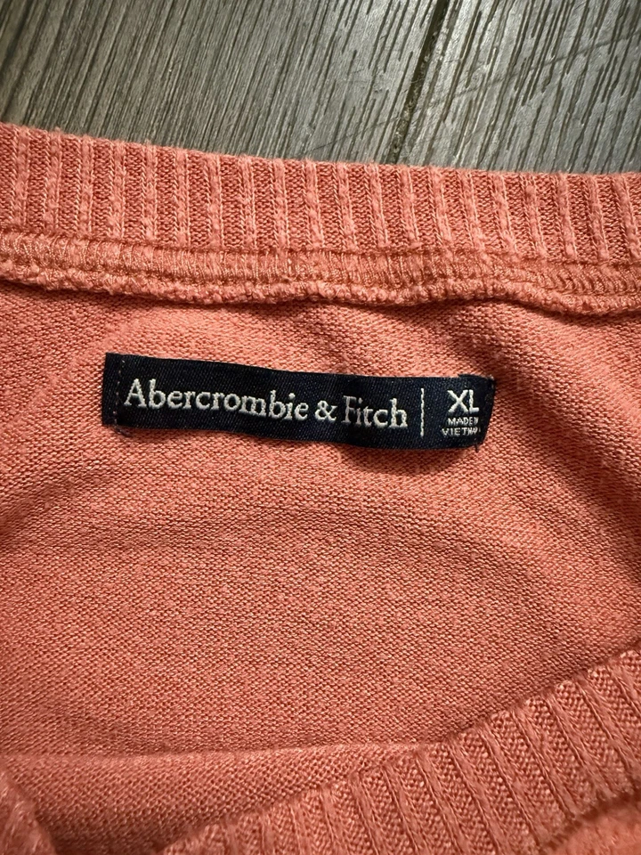 Abercrombie & Fitch Coral Tie Front Lightweight Sweater Pullover Women’s XL - Image 3 of 3
