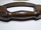 Vintage Curved Rocker Knife Metal Blade Dark Brown Wood Handle 8 in — photo 6
