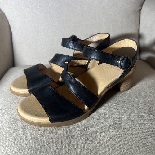 Scarpe sandali Dansko donna EU 38 US 7,5-8 nappa tanaceto nero con cinturino in pelle - Foto 12 di 15