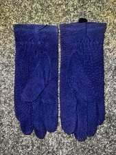 Women s Blue Suede Gloves Size Medium
