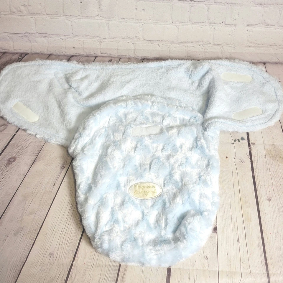 Mantas y más allá Swaddler Swaddle Sack Manta Azul Minky Rose Remolino Foto 4 de 4