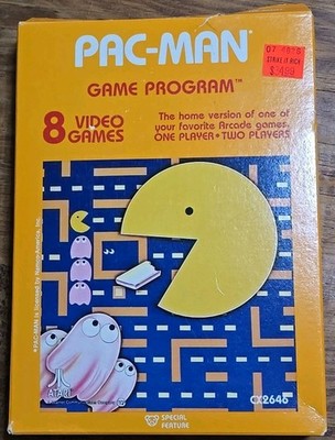 Vtg 1981 ATARI 2600 Video Computer System Pac-Man CX2646 Original Box  Pamphlets