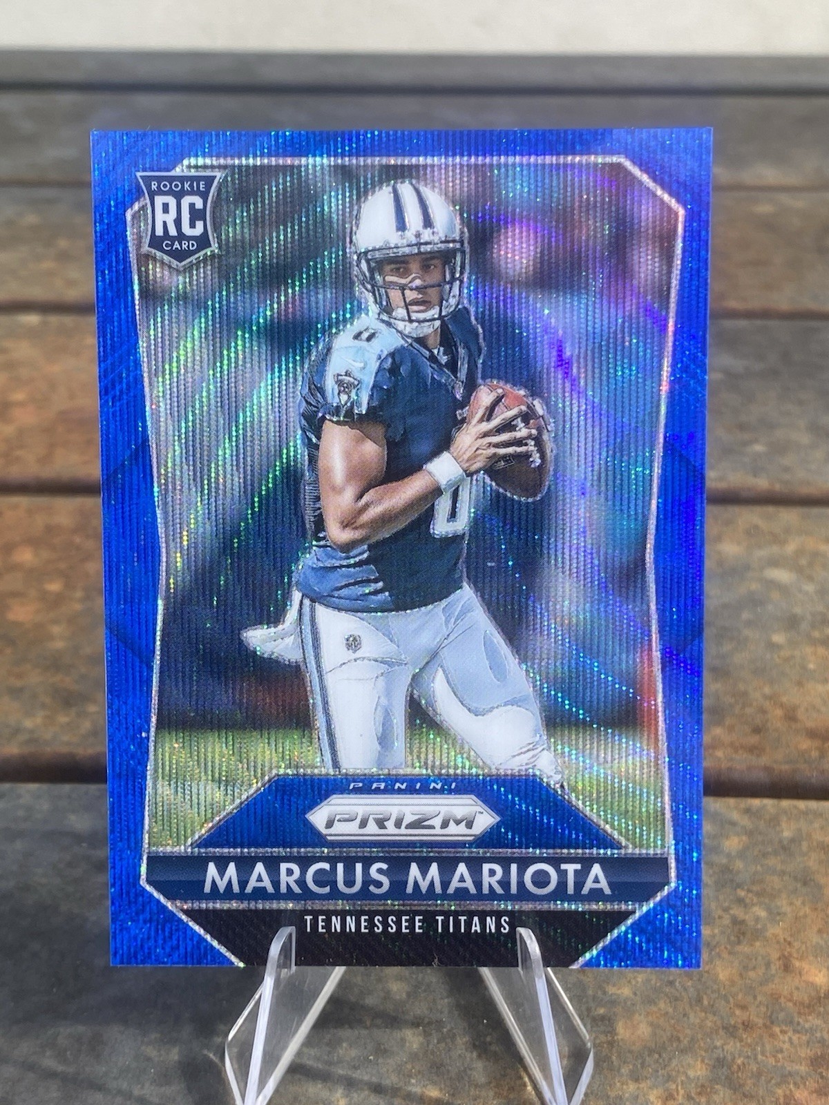 2015 Prizm Marcus Mariota Blue Wave /150 Rookie Commanders Oregon Ducks #264