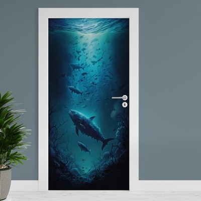 Türfolie ''Deep Sea'' 90x200cm Türposter Deko Aufkleber Folie Tapete TF01