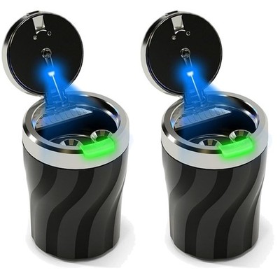 Automatischer LED Aschenbecher für Auto, Großes Fassungsvermögen & Versiegelt