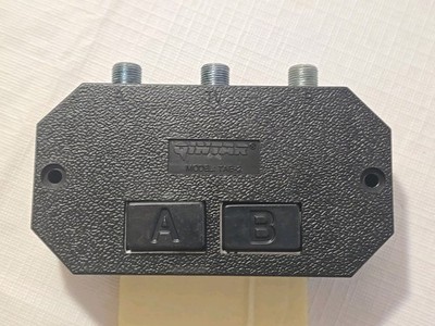 Qintar A/B Switch Push Button Coax CABLE ANTENNA TV Model : Tab-2 (NEW )