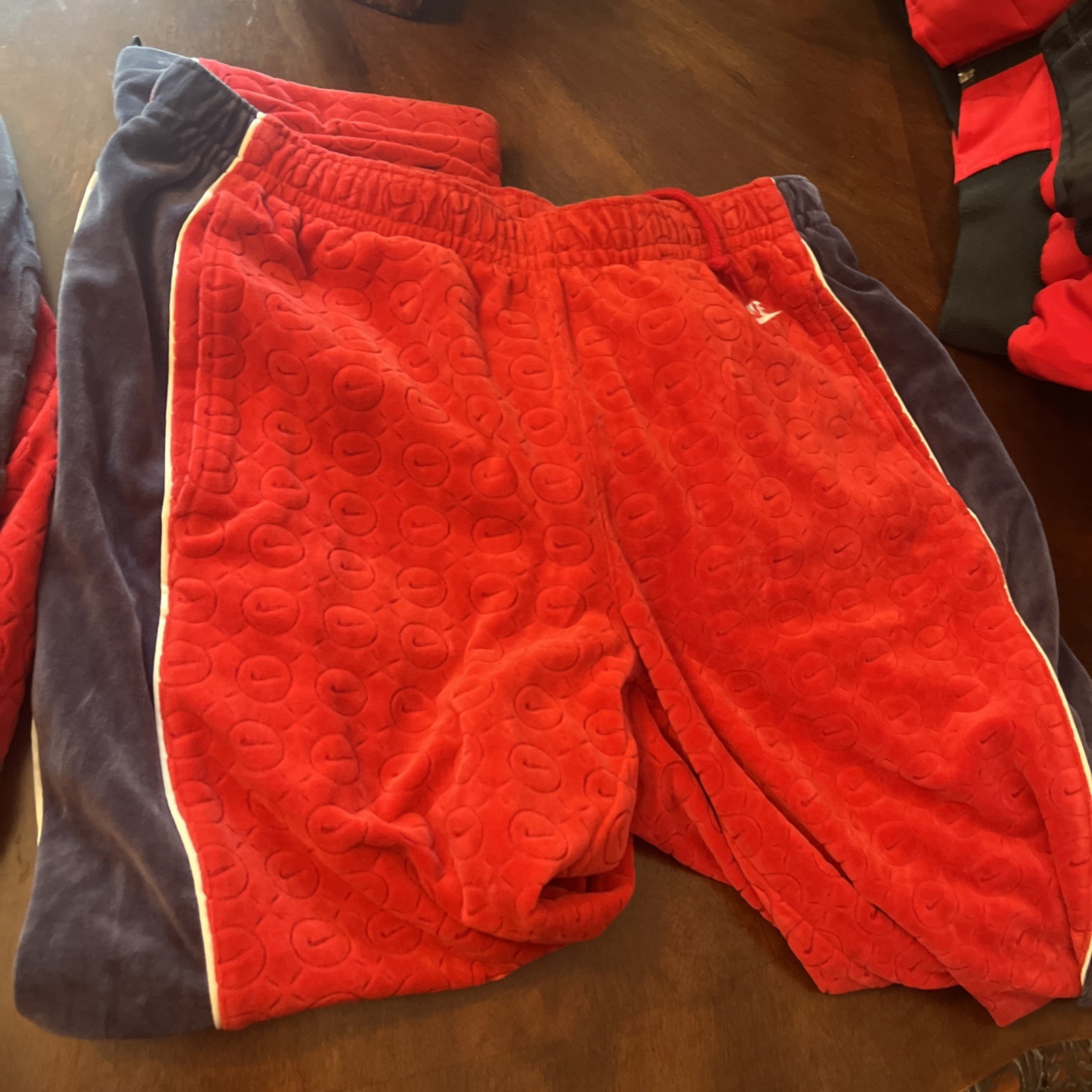 Rare nike x supreme Red Men’s Velvet Tracksuit image 9