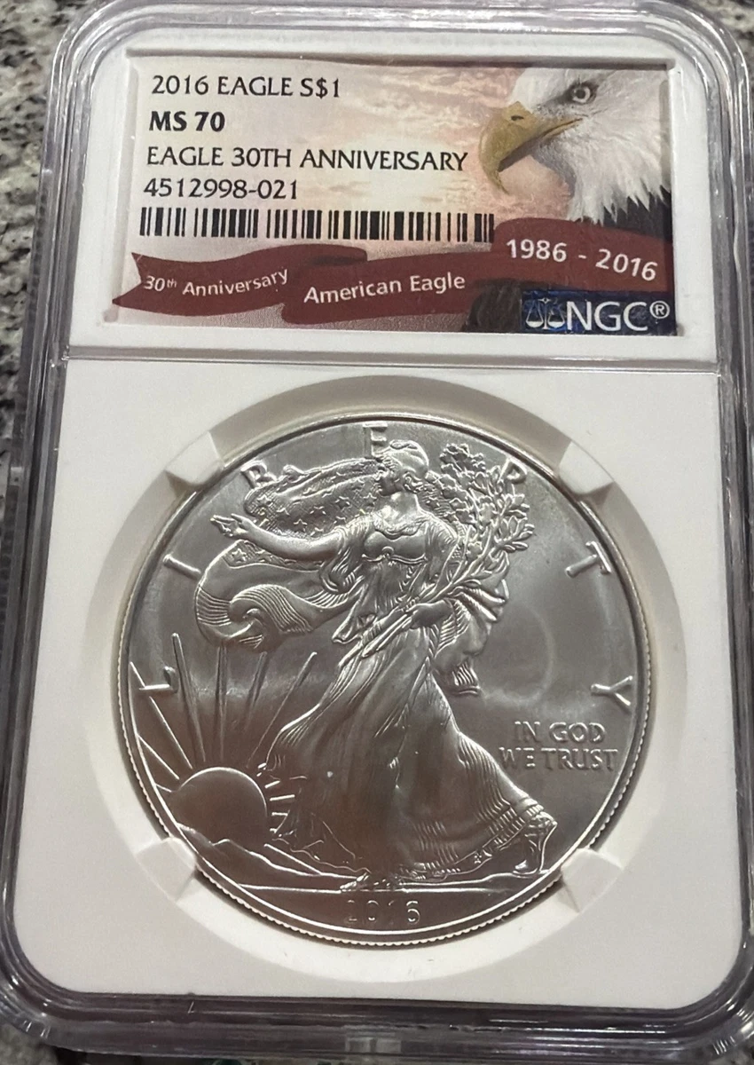 American Eagle MS 70 Graded Business NGC Certified Silver Bullion