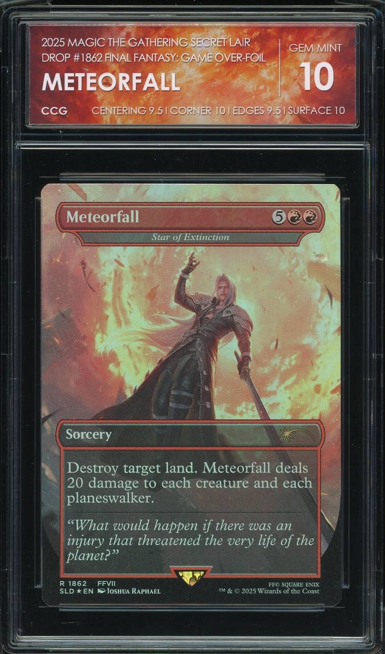 2025 MTG Secret Lair Drop #1862 Meteorfall Final Fantasy: Game Over-Foil CCG 10