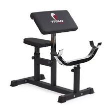 Titan Fitness Adjustable Preacher Curl Weight Station, 250 LB Capacity